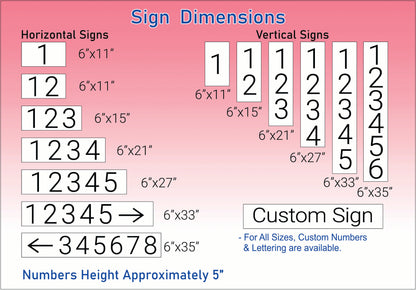 Modern Outdoor Acrylic Address Plaque