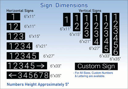 Modern Outdoor Acrylic Address Plaque