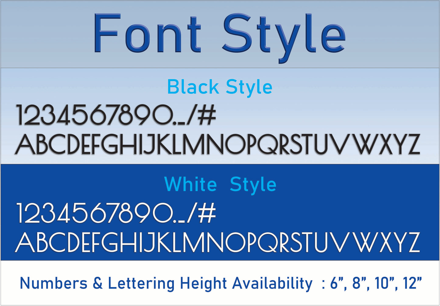 Modern Acrylic Numbers and Letters