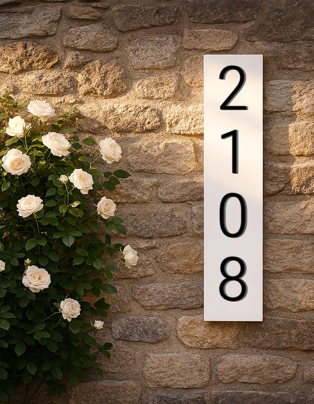 Modern Outdoor Acrylic Address Plaque