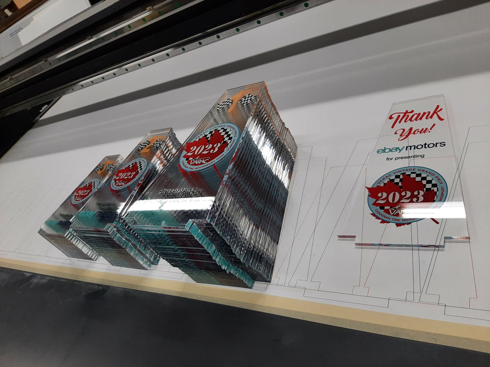 format printing on rigid acrylic material; custom signage services for businesses and homes across Canada and the USA.